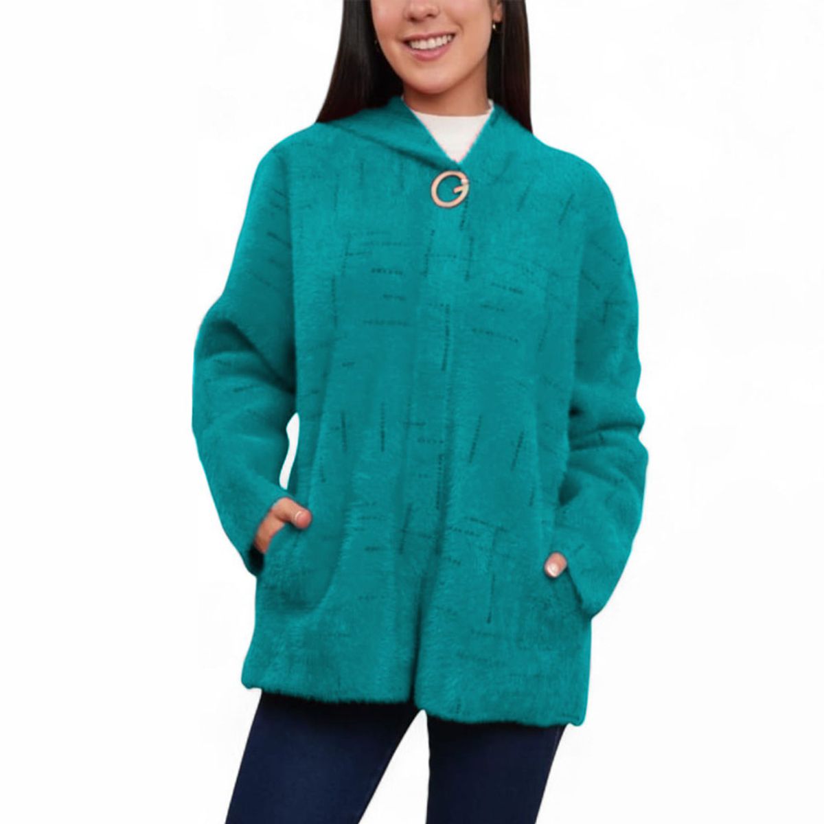 GENERICO - Abrigo Mujer Linda Laberinto Import Jul-65 Color Verde