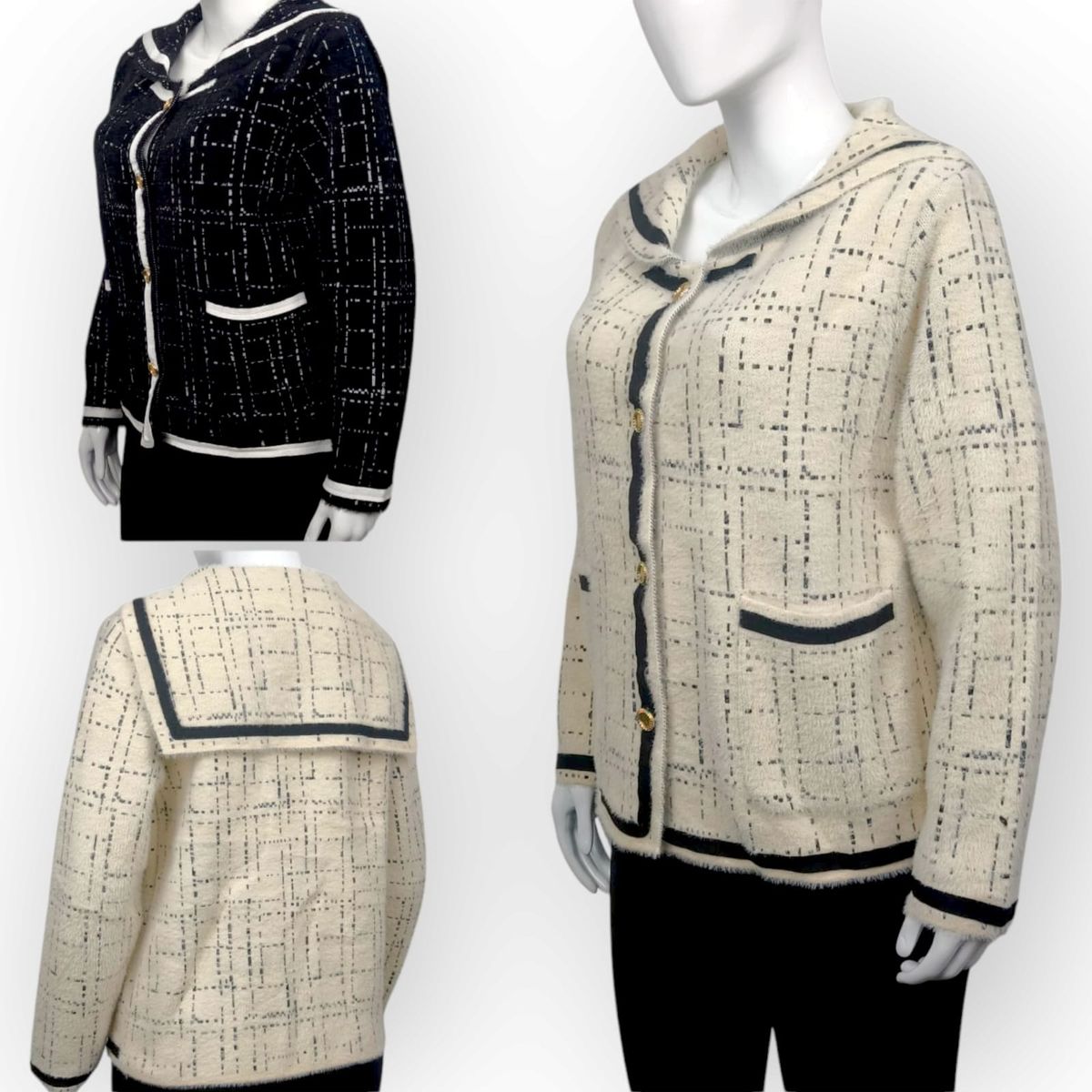 GENERICO - Abrigo Mujer Marinera Import Jul-58 Color Negro