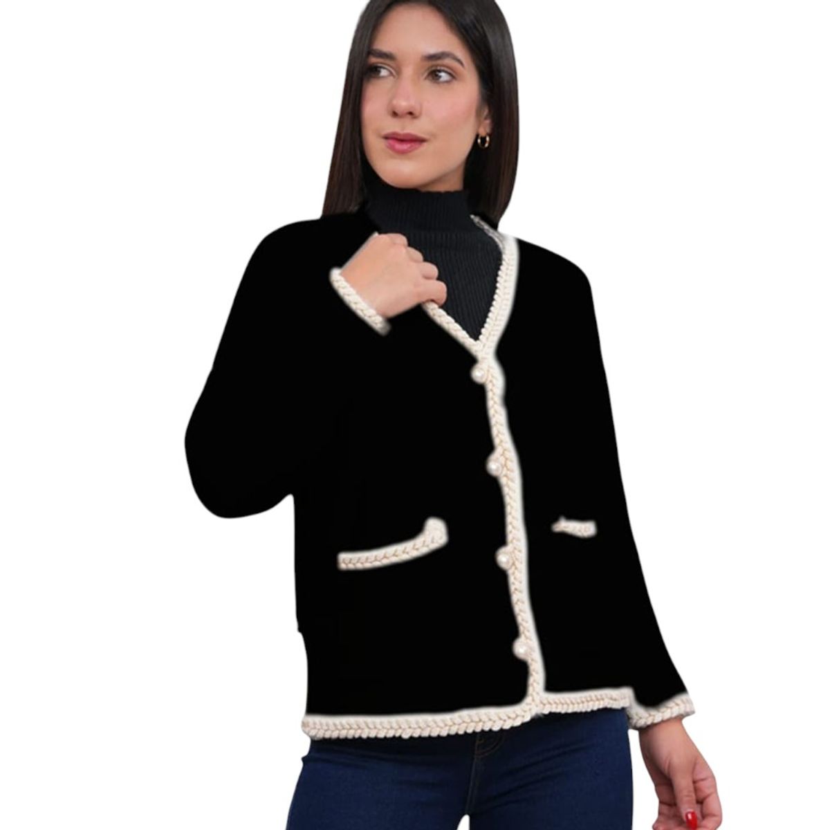 GENERICO - Abrigo Mujer Minini Import Jul-60 Color Negro