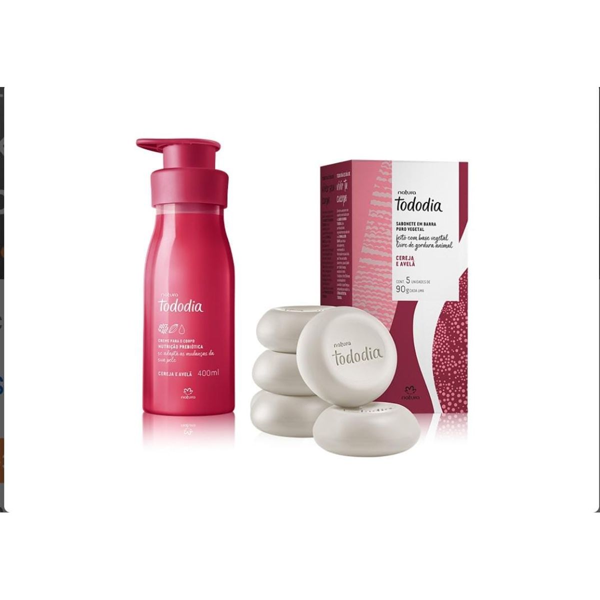 NATURA - Tododia Cereza y Avellana Crema para el cuerpo y Jabon - Natura