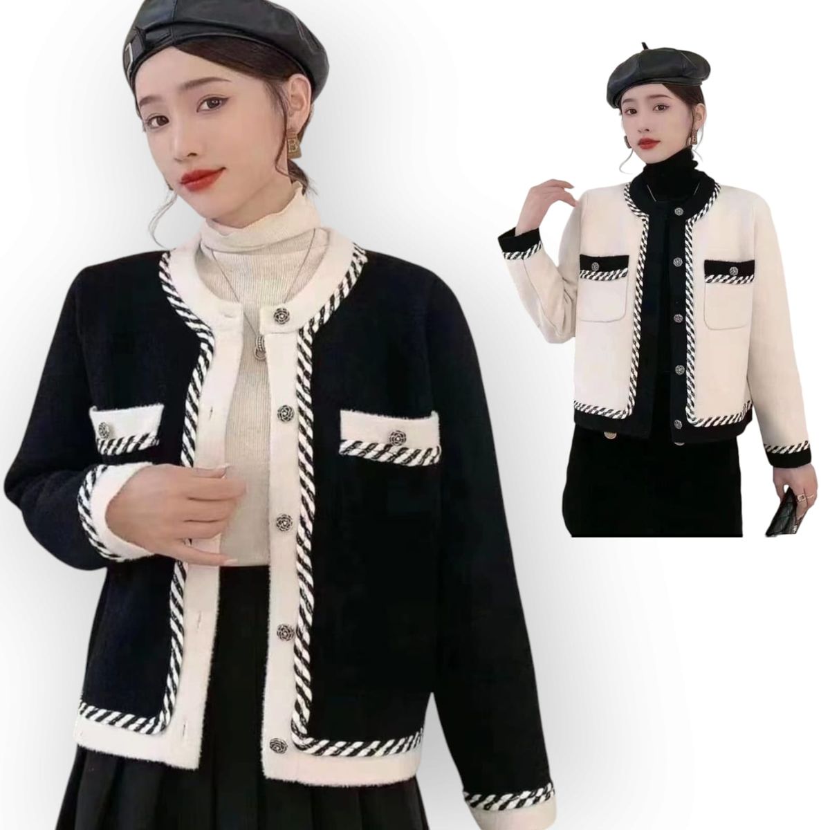 GENERICO - Abrigo Mujer Abierva Import Jul-65 Color Perla