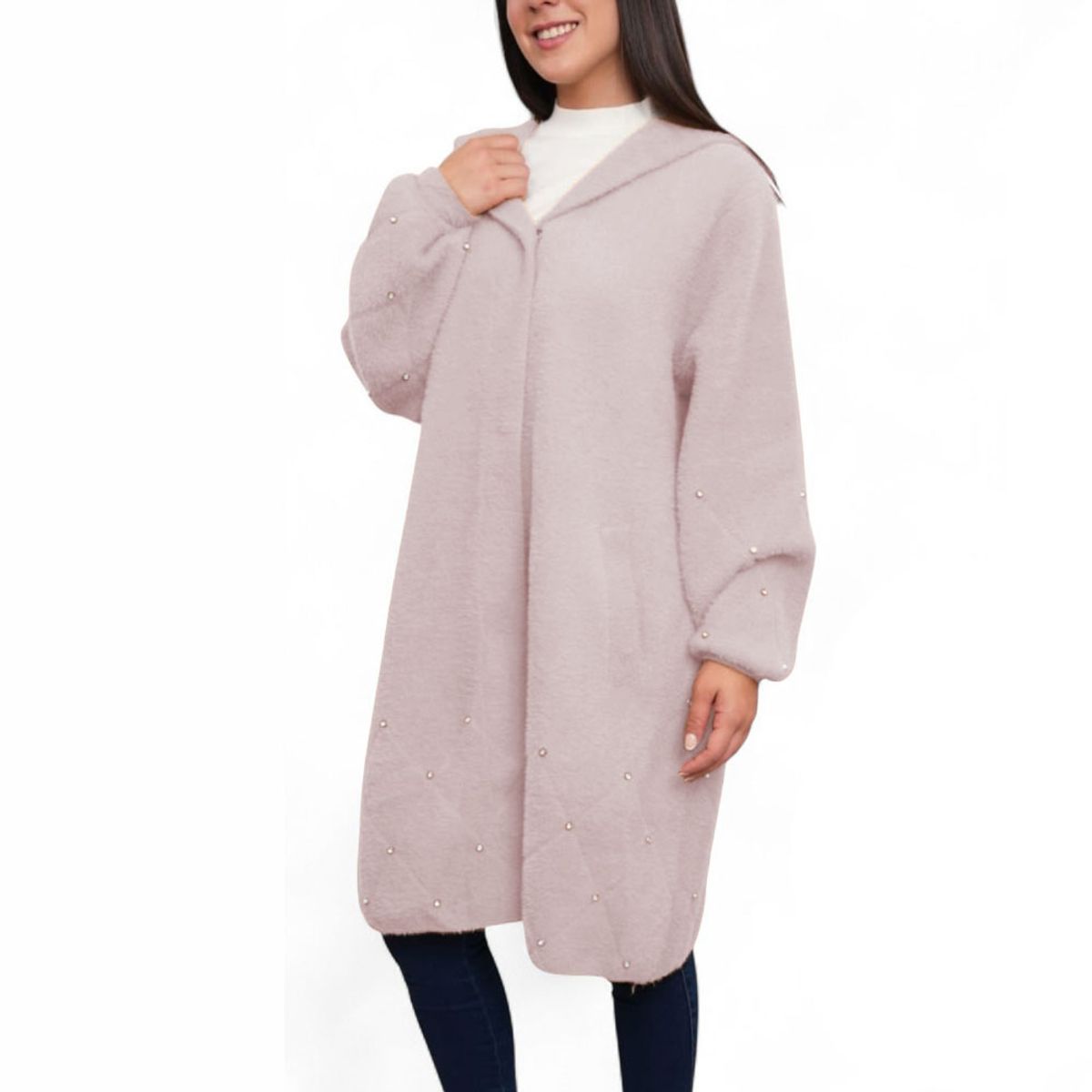 GENERICO - Abrigo Mujer Estrellita Import Jul-88 Color Hueso