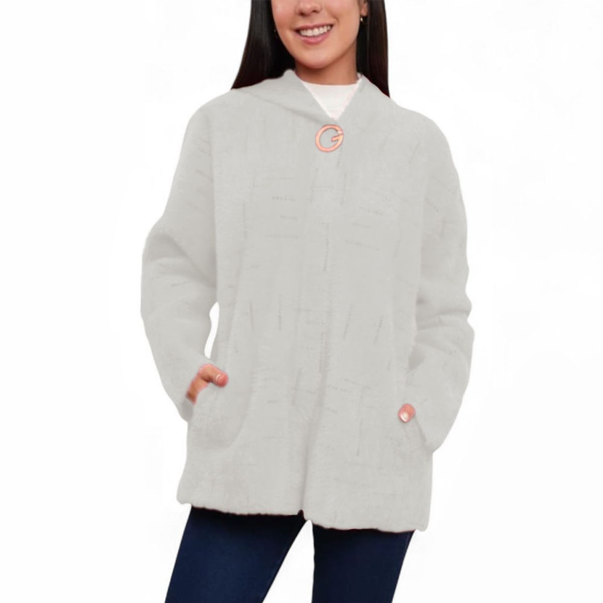 GENERICO - Abrigo Mujer Linda Laberinto Import Jul-65 Color Melange