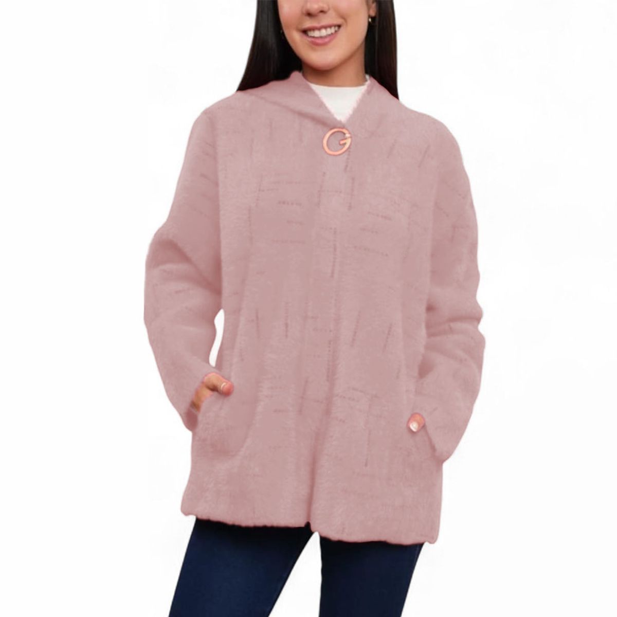 GENERICO - Abrigo Mujer Linda Laberinto Import Jul-65 Color Rosado