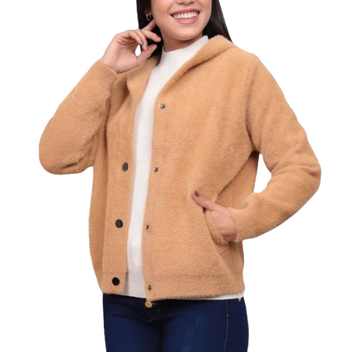 GENERICO - Abrigo Mujer Tierni Import Jul-65 Color Mostaza