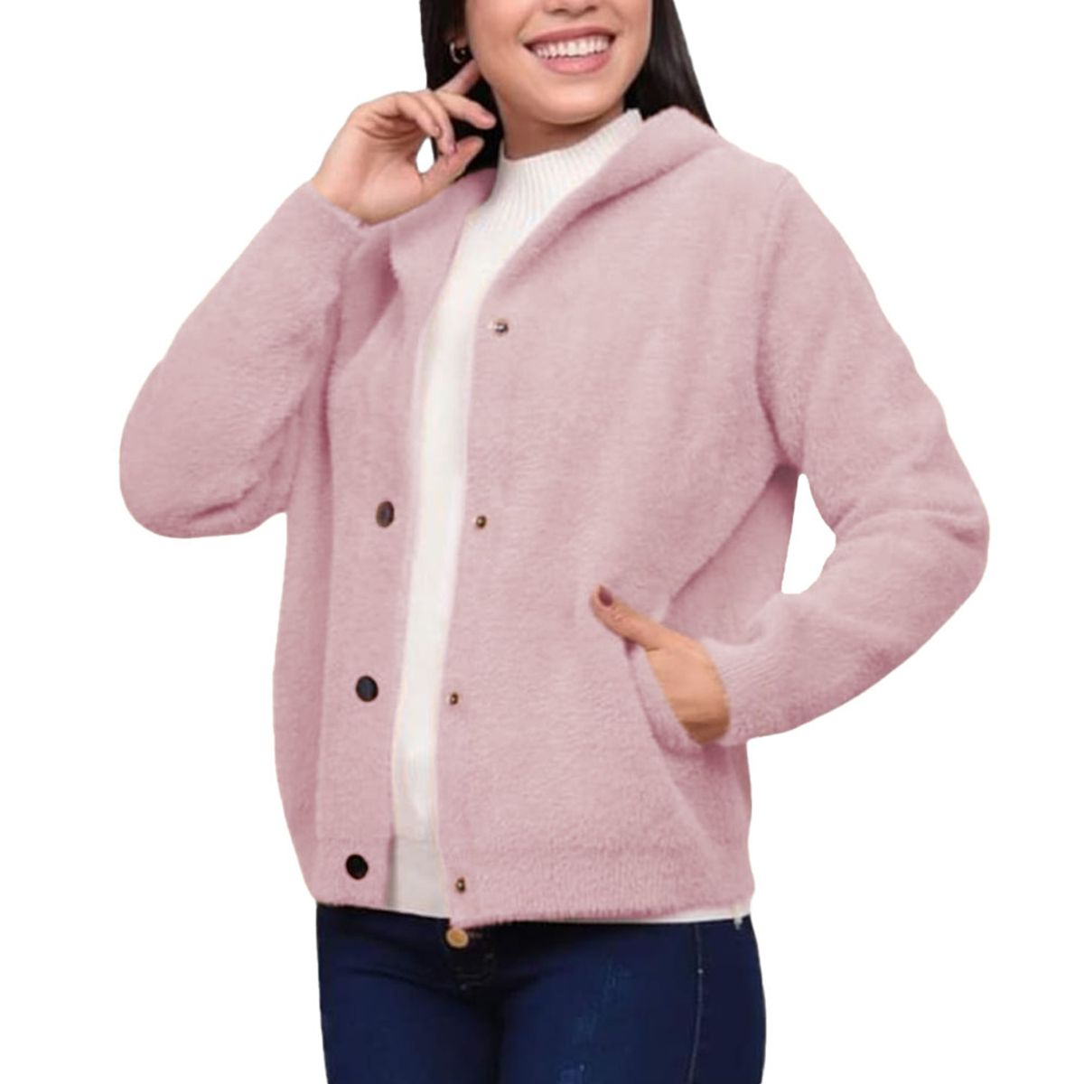 GENERICO - Abrigo Mujer Tierni Import Jul-65 Color Rosado