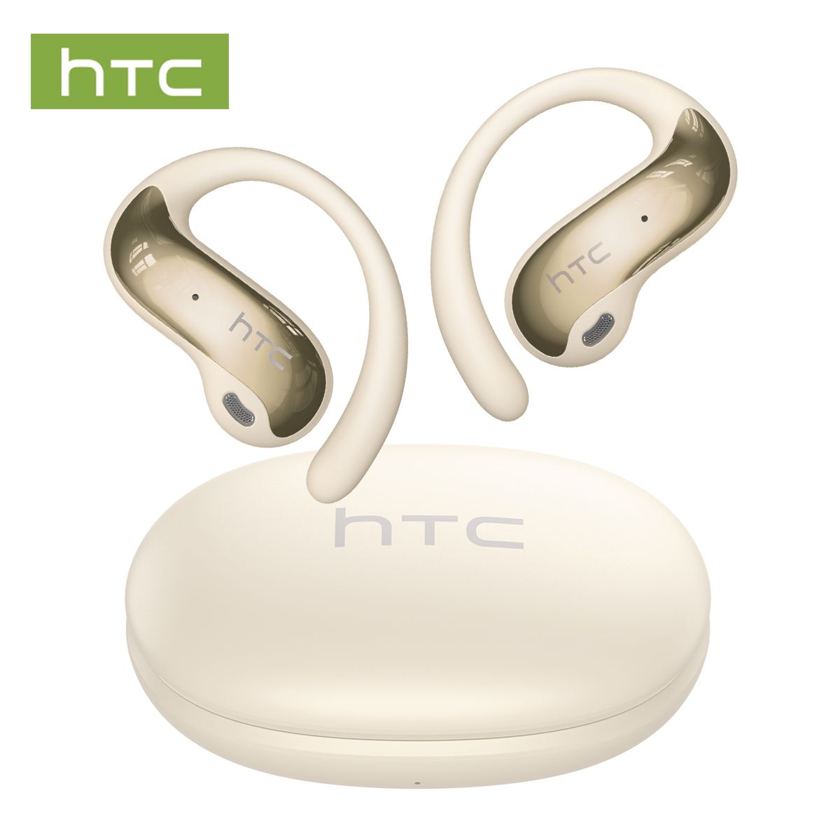 HTC - Auriculares Bluetooth inalámbricos HTC NE19 beige