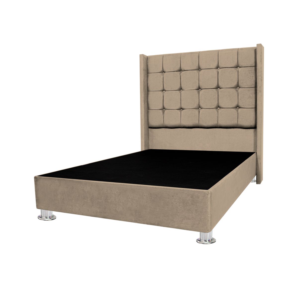 BARAKA HOME - Base de Cama Luton + Cabecera Emperatriz Imperial 1.5 Plz - B. Claro