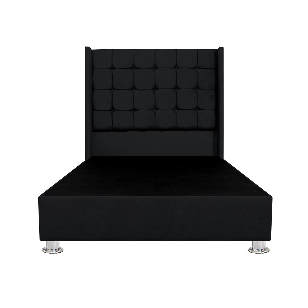 BARAKA HOME - Base de Cama Luton + Cabecera Emperatriz Imperial 2 Plz - Negro