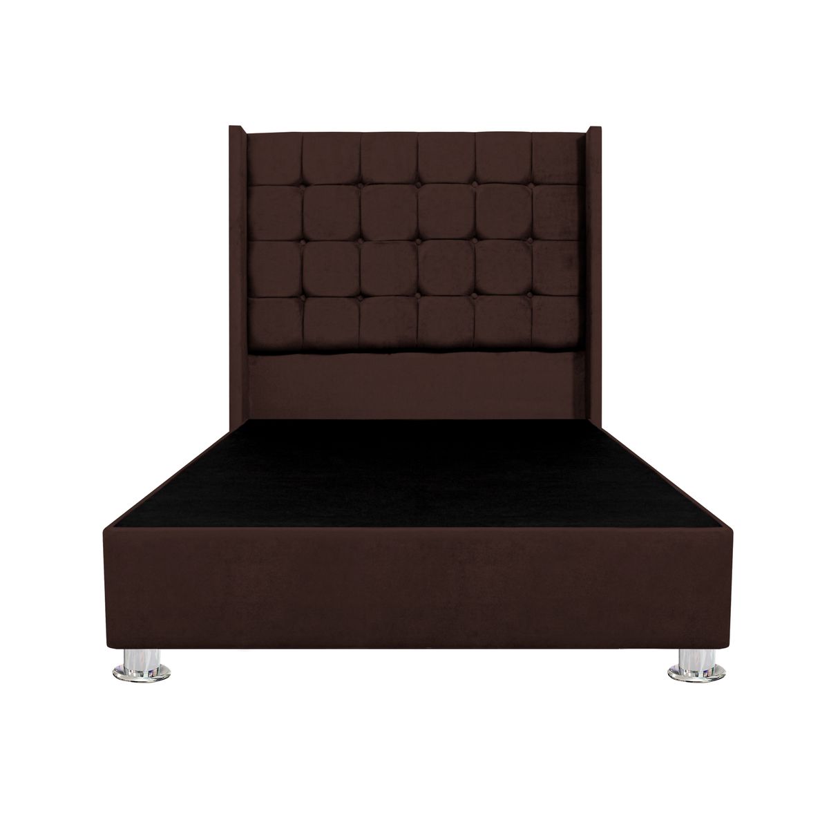 BARAKA HOME - Base de Cama Luton + Cabecera Emperatriz Imperial 2 Plz - Chocolate