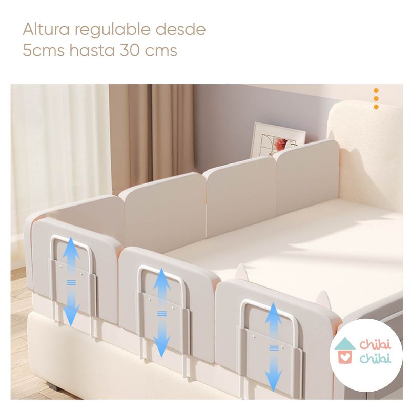 CHIBI CHIBI - Baranda De Seguridad Cushy - Pack De 2 Almohadas 100cm