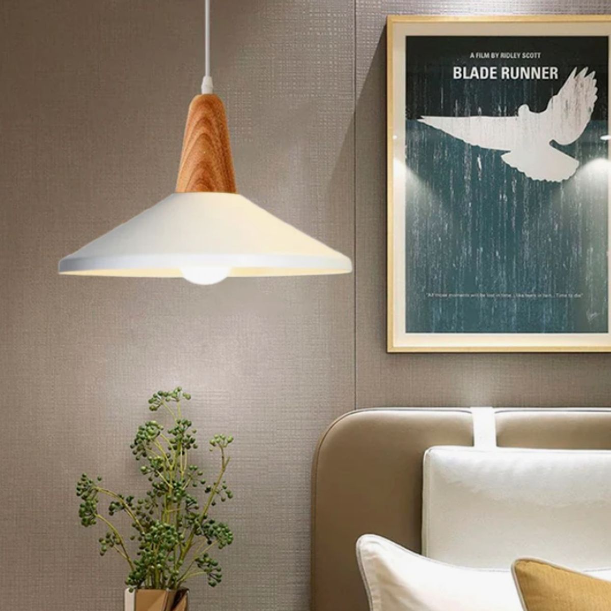 GENERICO - Lámpara Colgante Campana White Led