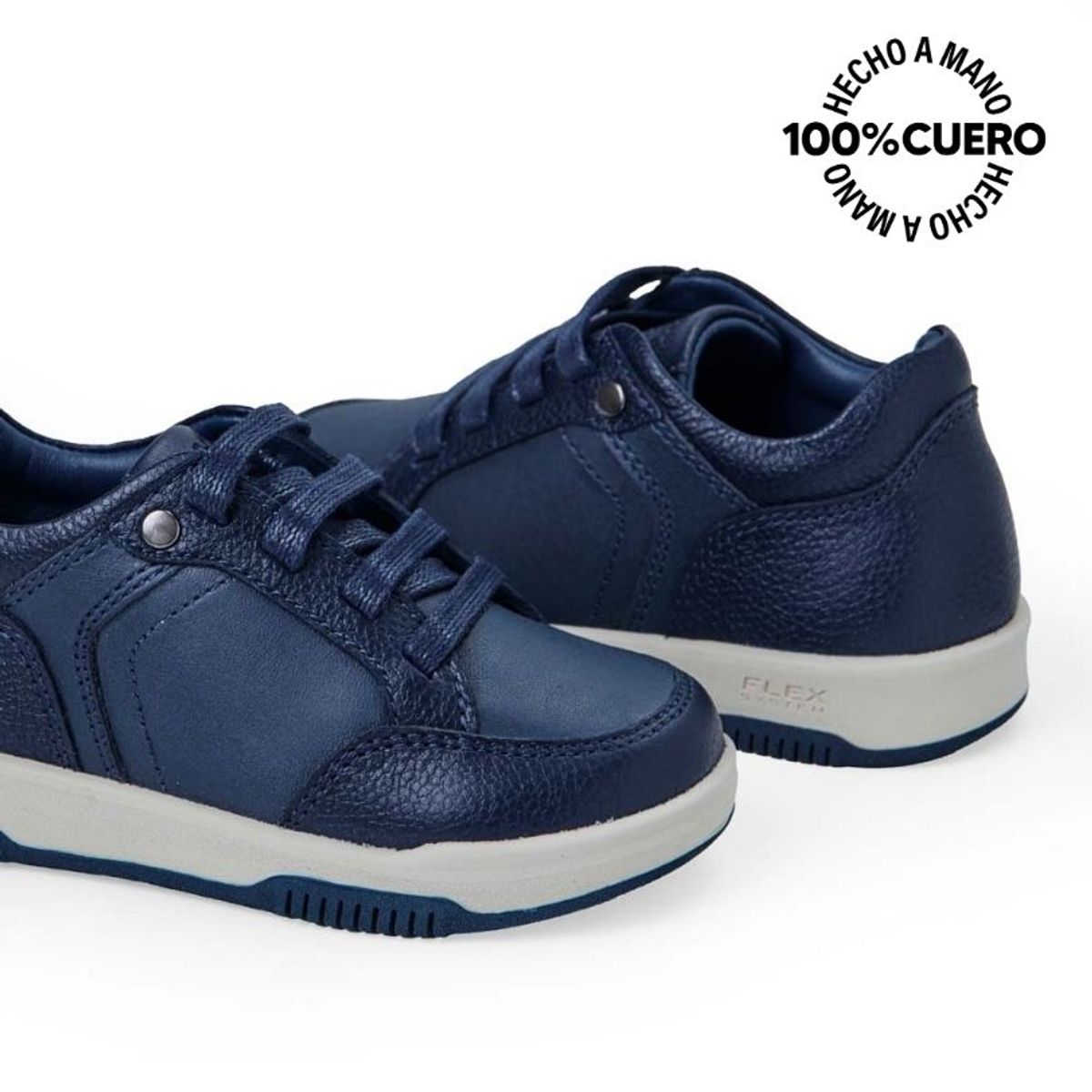 RABBIT - Zapatilla  Casual ANGEL-2532 Azul Rabbit Cuero