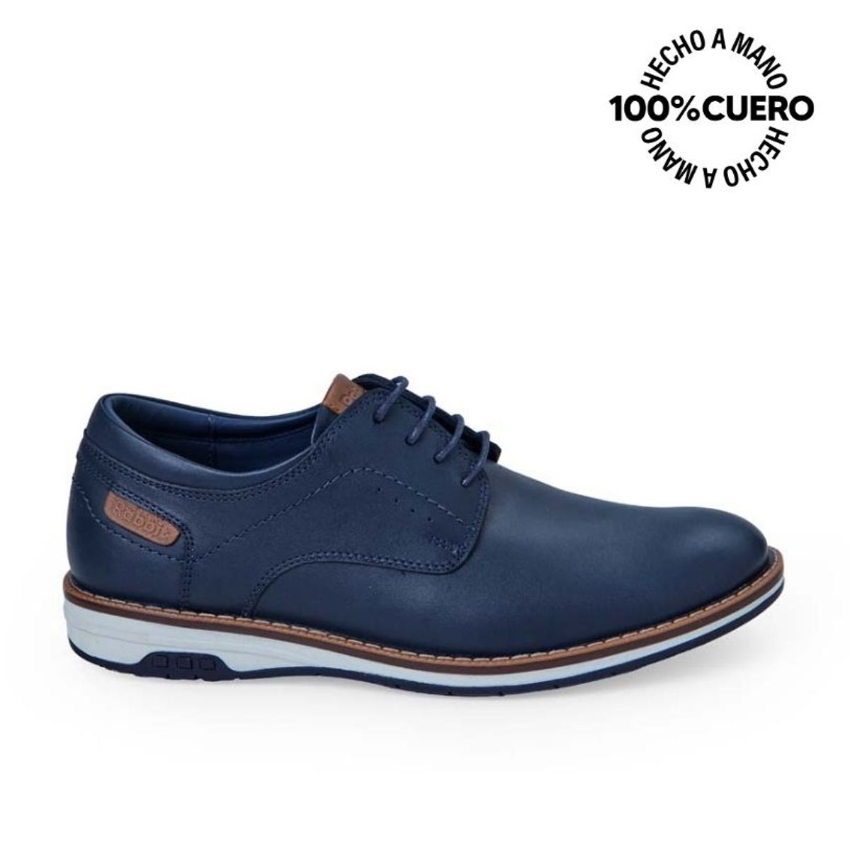 RABBIT - Zapato Derby Casual ANGEL-2538 Azul Rabbit Cuero