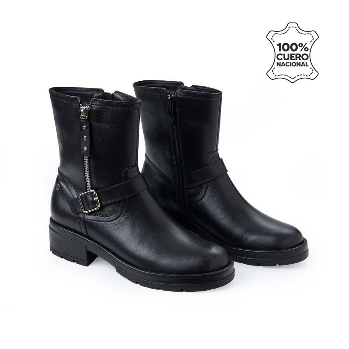 VIALE - Botín Jodhpur Casual FER-2538 Negro Viale Cuero