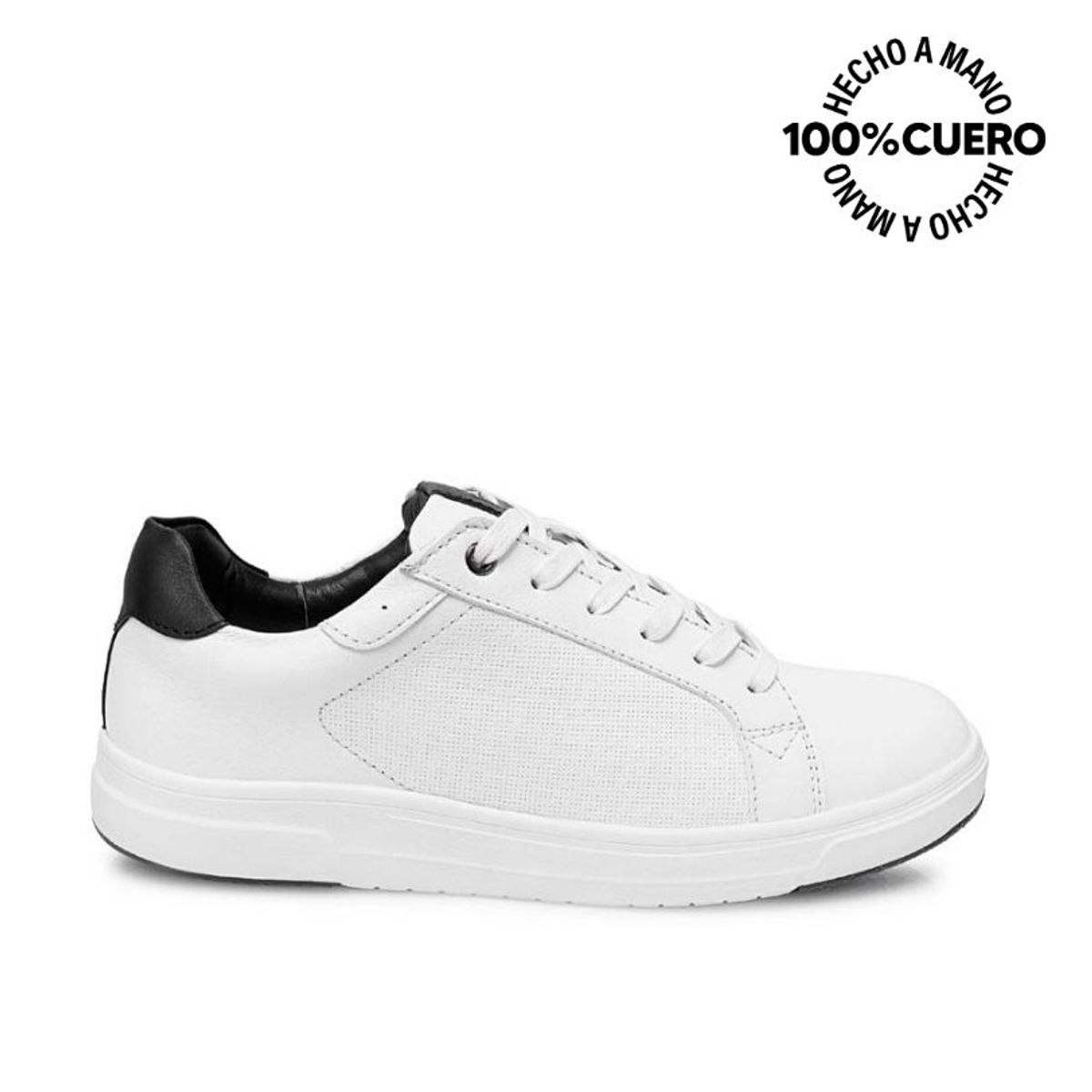 VIALE - Zapatilla Casual RICARDO-2525 Blanco Viale Homme Cuero
