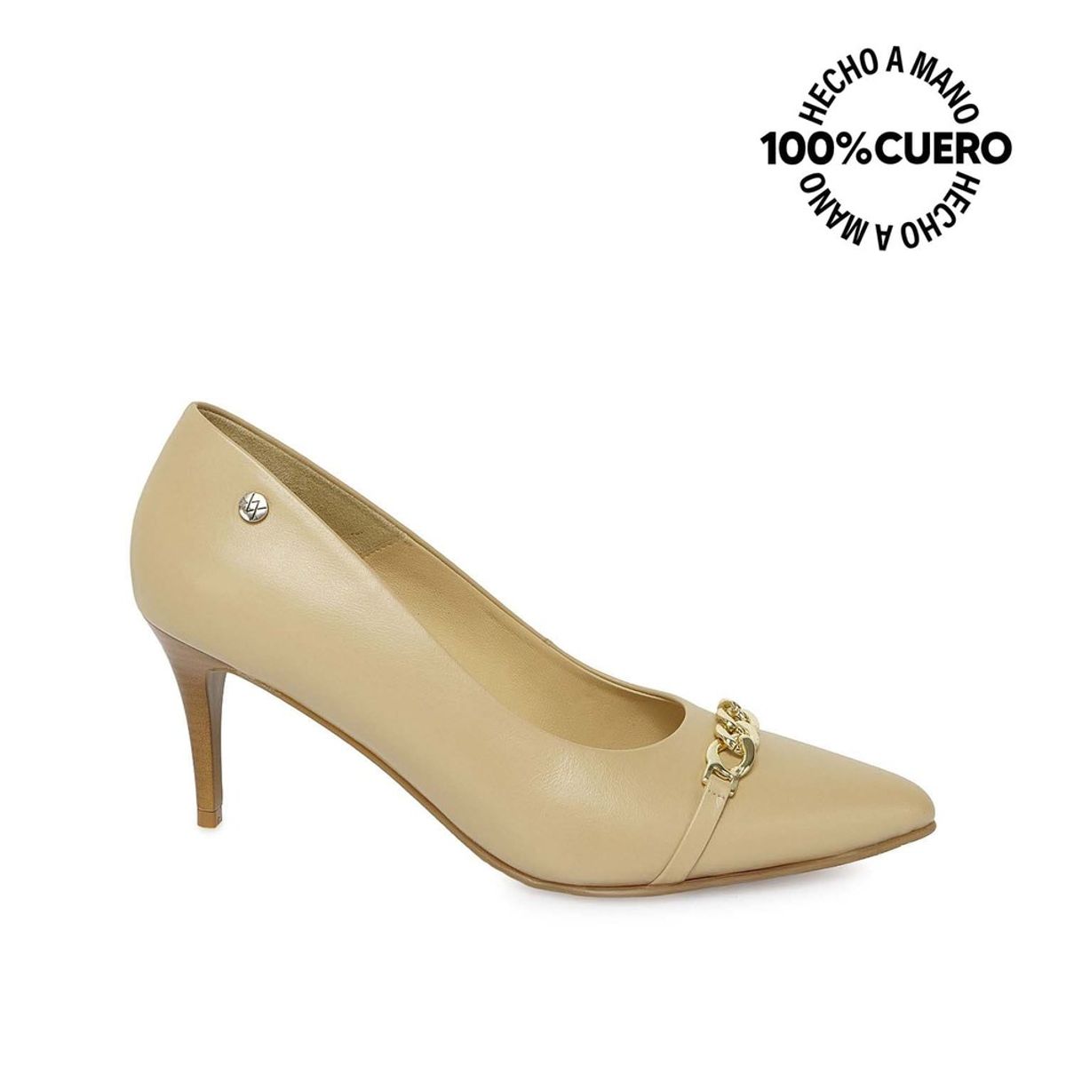 VIALE - Zapato Reina Vestir TERI-2540 Sand Viale Cuero