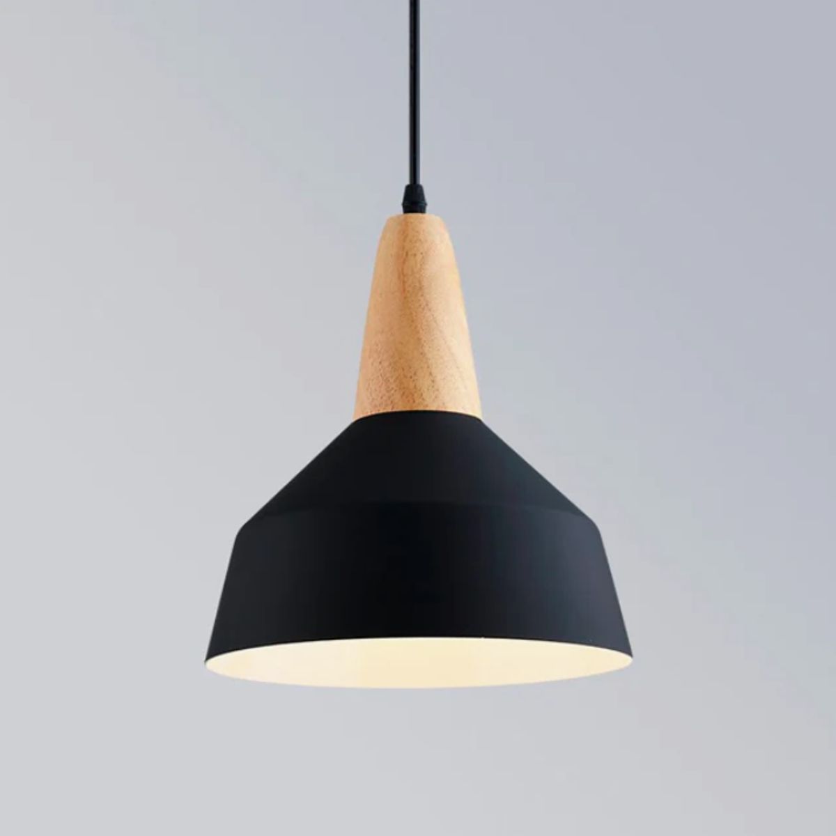GENERICO - Lámpara Colgante Campana Black Led