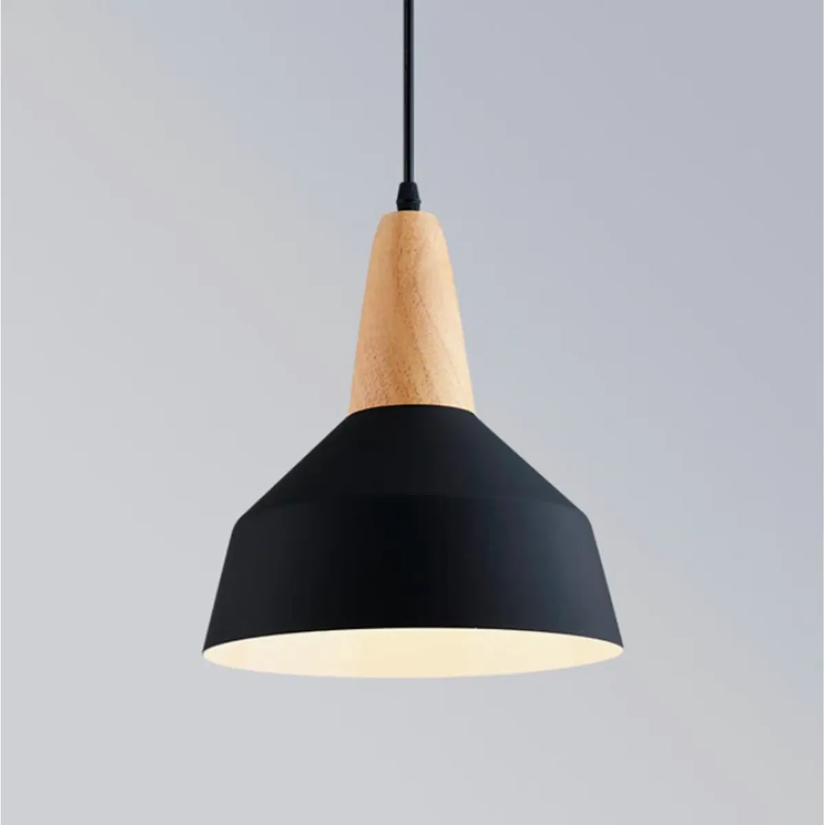 GENERICO - Lámpara Colgante Campana Black Led