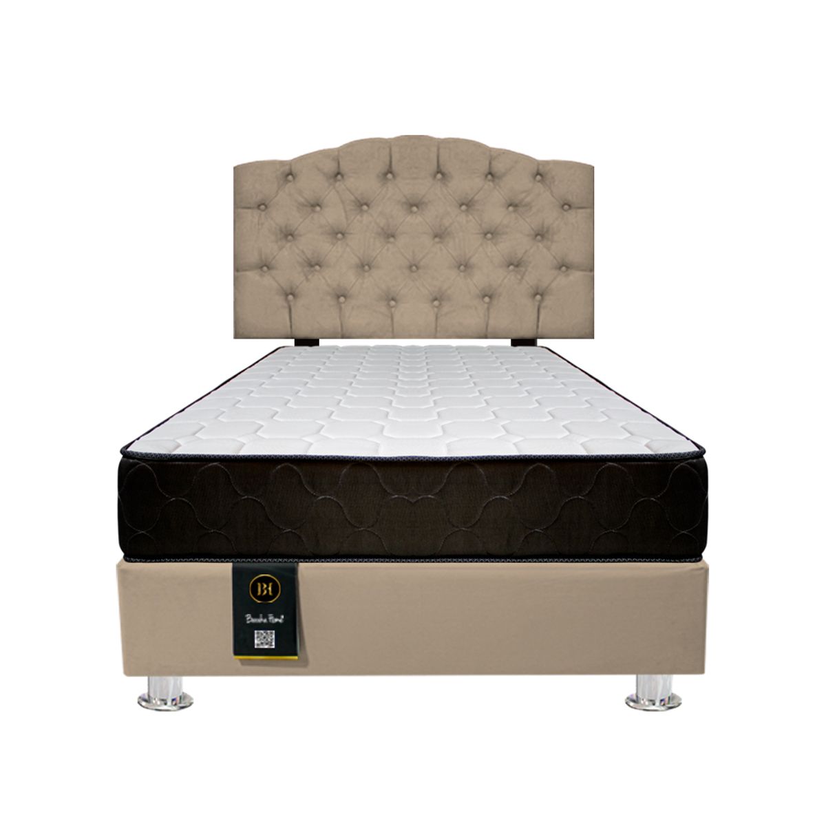 BARAKA HOME - Dormitorio Huston 1.5 Plz - Beige Claro