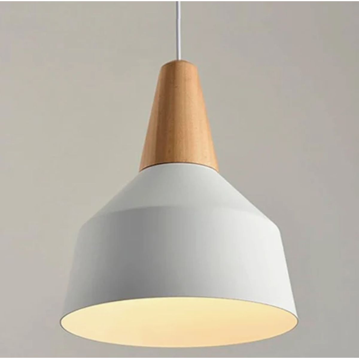 GENERICO - Lámpara Colgante Campana White Led