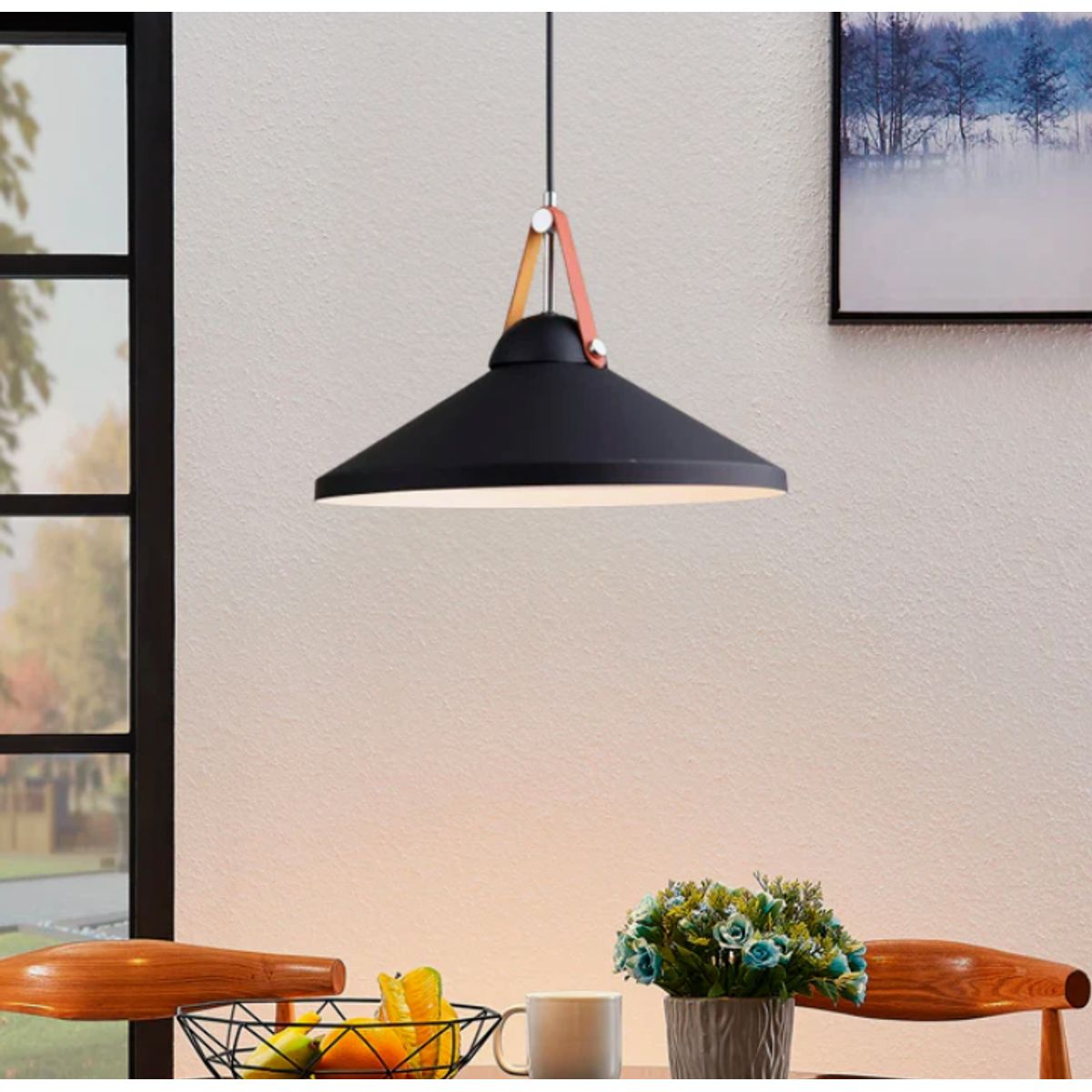 GENERICO - Lámpara Colgante Campana Black Led