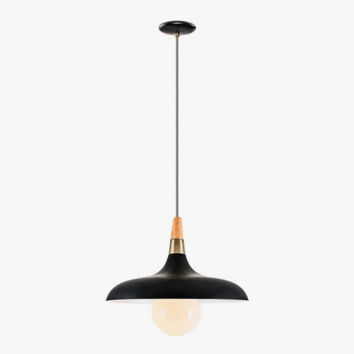 GENERICO - Lámpara Colgante Campana Black Led