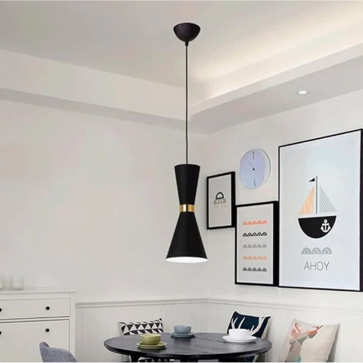 GENERICO - Lámpara Colgante Campana Black Led