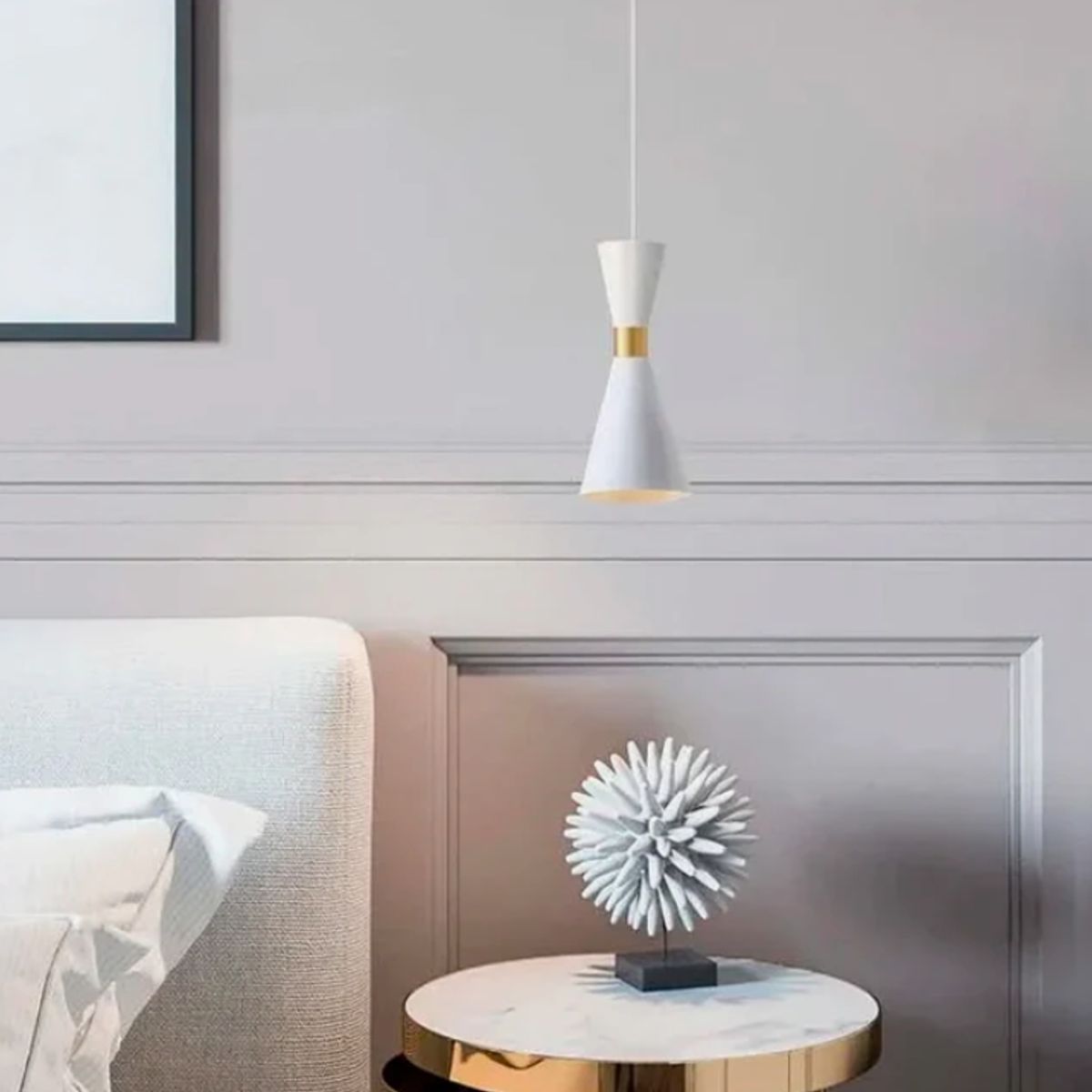 GENERICO - Lámpara Colgante Campana White Led