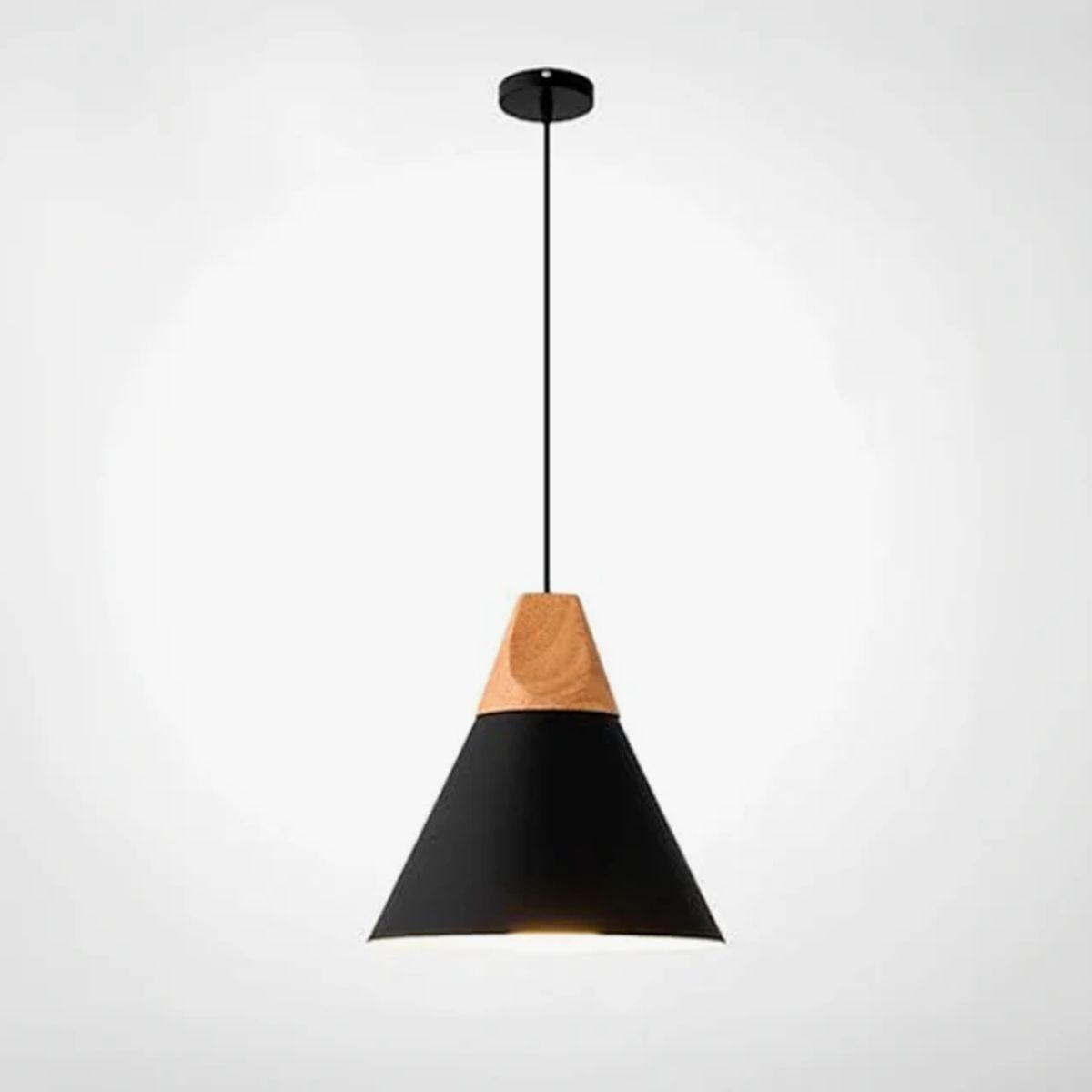GENERICO - Lámpara Colgante Campana Black Led