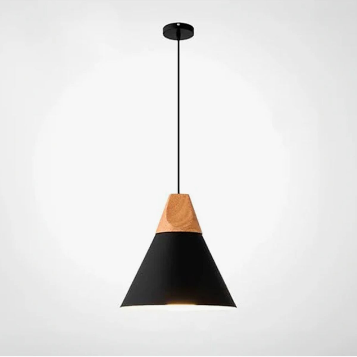 GENERICO - Lámpara Colgante Campana Black Led