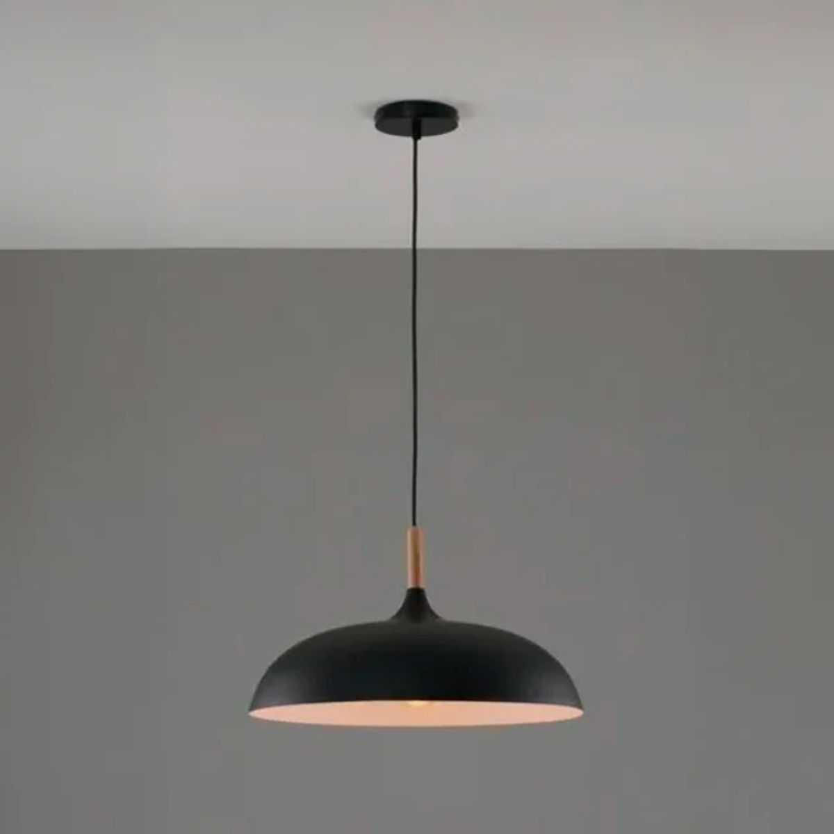 GENERICO - Lámpara Colgante Campana Black Led
