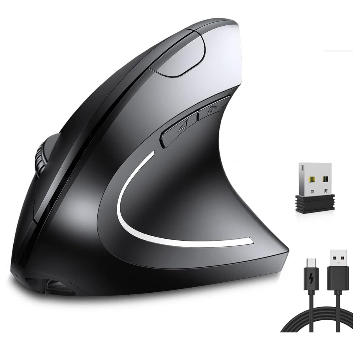 SEISA - Mouse Inalambrico Vertical Ergonomico Recargable Laptop Y Pc