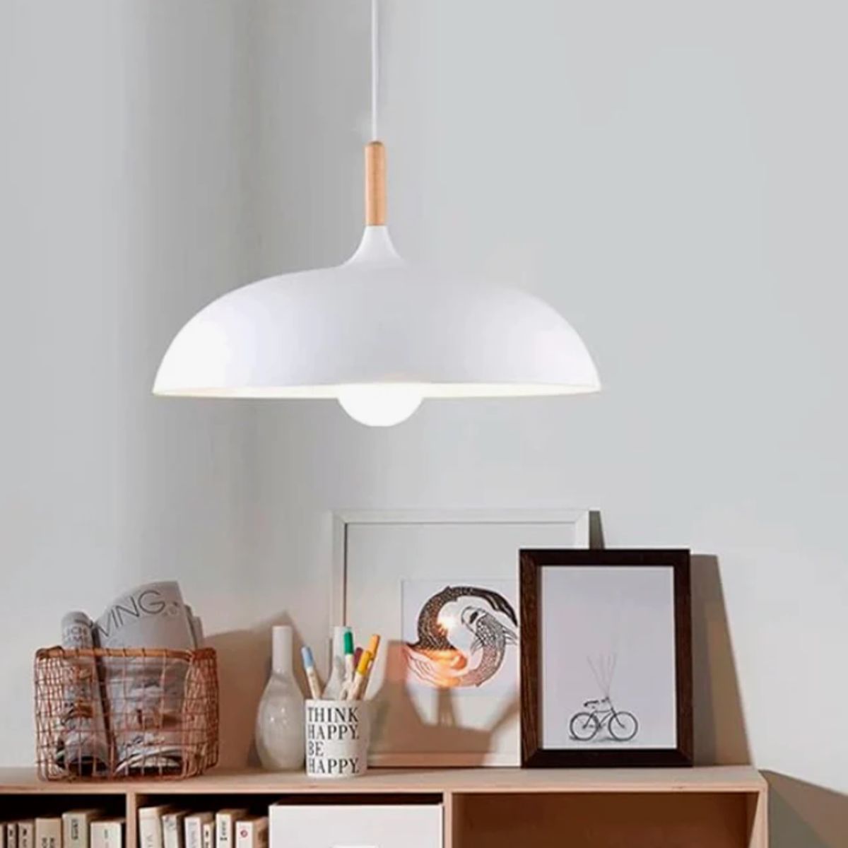 GENERICO - Lámpara Colgante Campana White Led