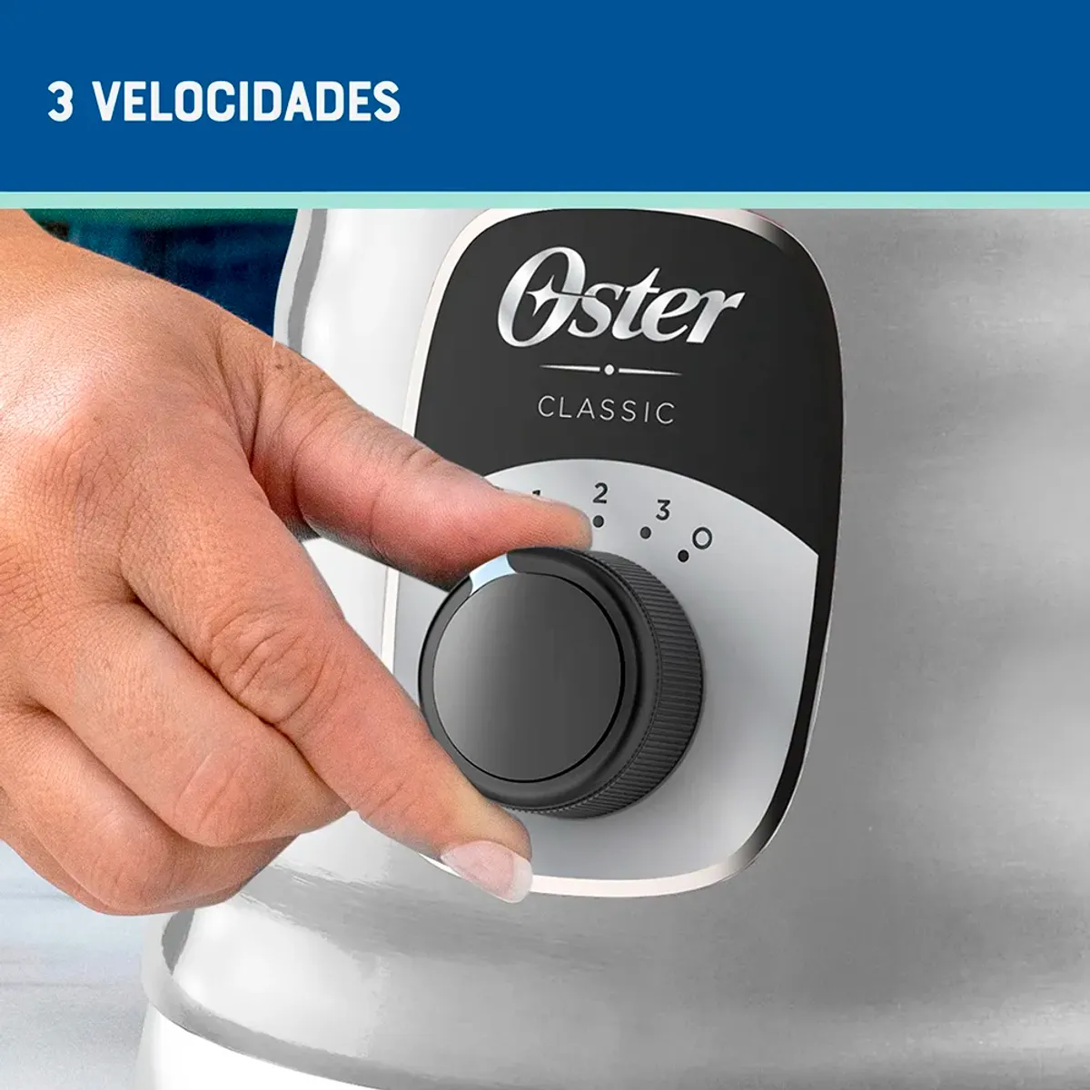 OSTER - Licuadora Clásica Oster Perilla de 3 Velocidades  BLST4655 Cromada
