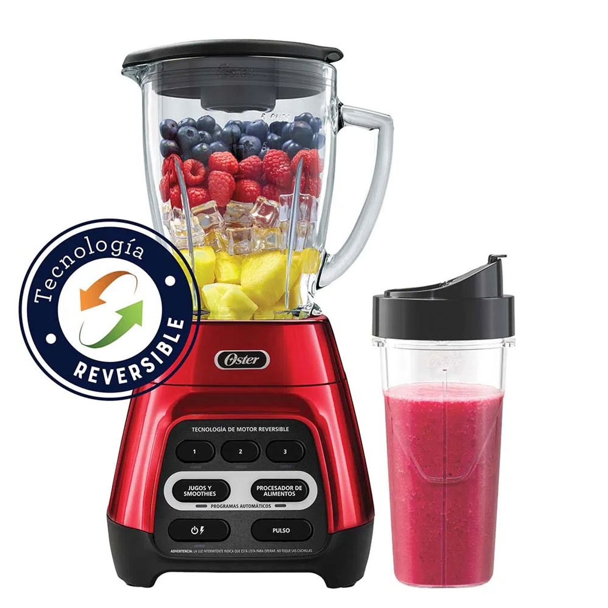 OSTER - Licuadora Oster Tecnologia Reversible BLSTPYG1310RBG vaso blen-N-g