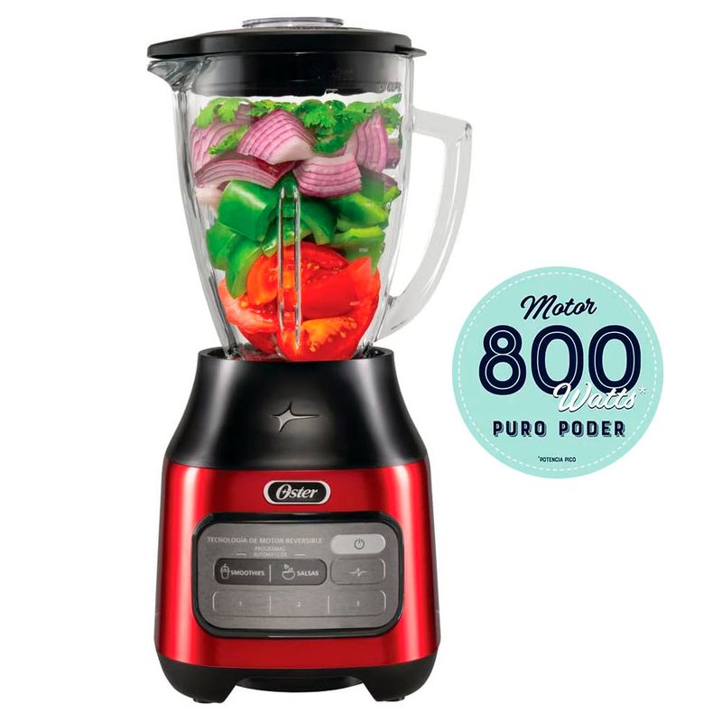 OSTER - Licuadora Oster Tecnologia Reversible 3 Velocidades  BLSTPEG-CRT Rojo
