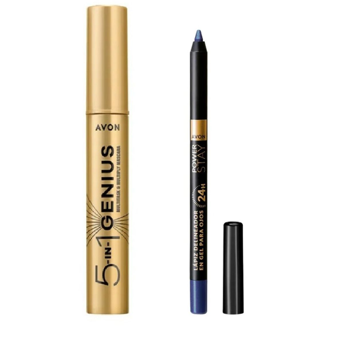 AVON - Máscara 5 in 1 Genius + delineador en gel COBALT Power Stay
