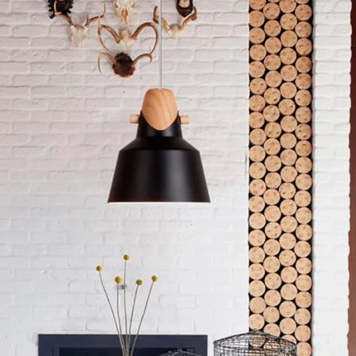 GENERICO - Lámpara Colgante Campana Black Led