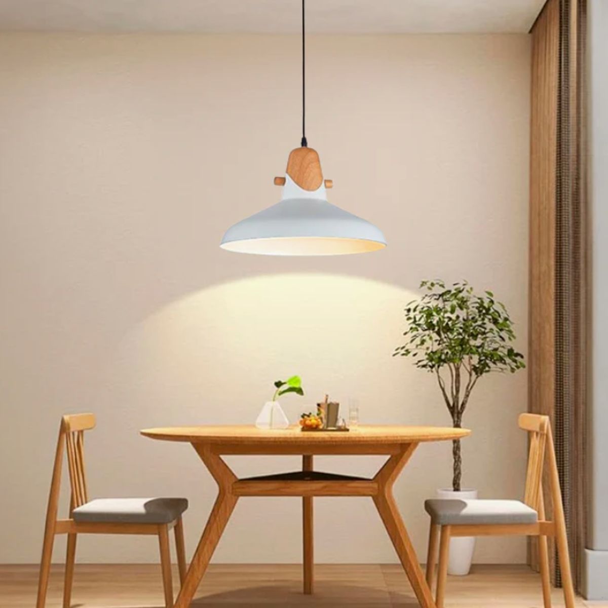 GENERICO - Lámpara Colgante Campana White Led