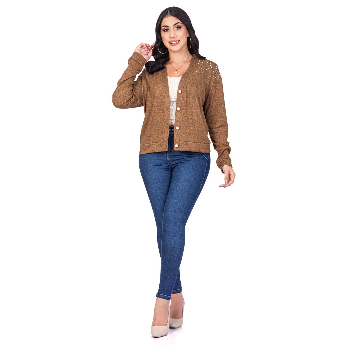 GENERICO - Cardigan de mujer Pedrería