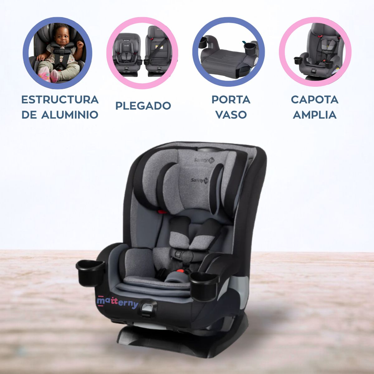 SAFETY 1ST - Silla para auto «SLIMRIDE ALL IN ONE»