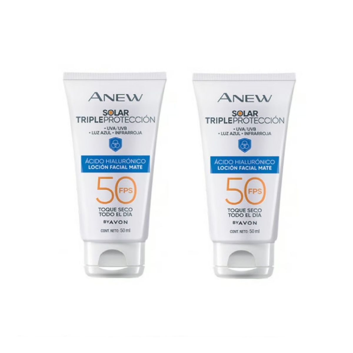 AVON - 2 Anew Solar Triple Protección Facial Mate FPS50