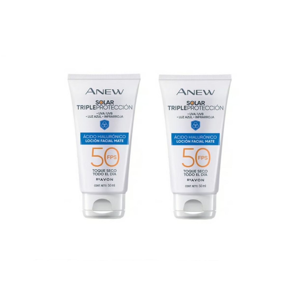 AVON - 2 Anew Solar Triple Protección Facial Mate FPS50