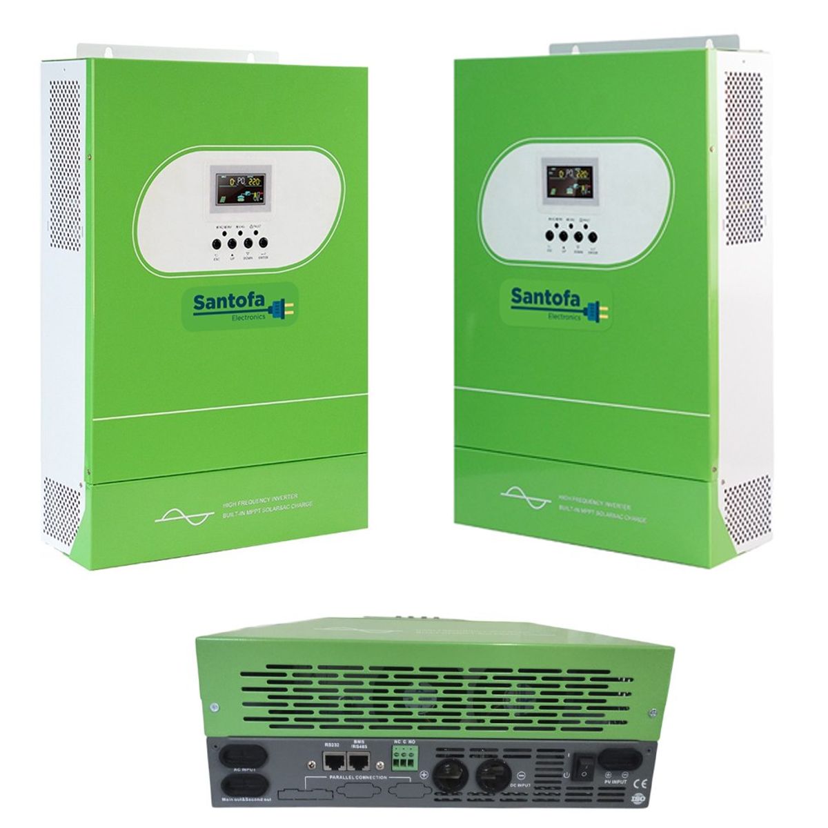 SANTOFA ELECTRONICS - Inversor De Corriente Hibrido Onda Pura 48v 5500w 100a Mppt