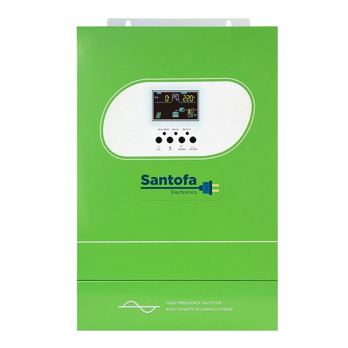SANTOFA ELECTRONICS - Inversor De Corriente Hibrido Onda Pura 48v 5500w 100a Mppt
