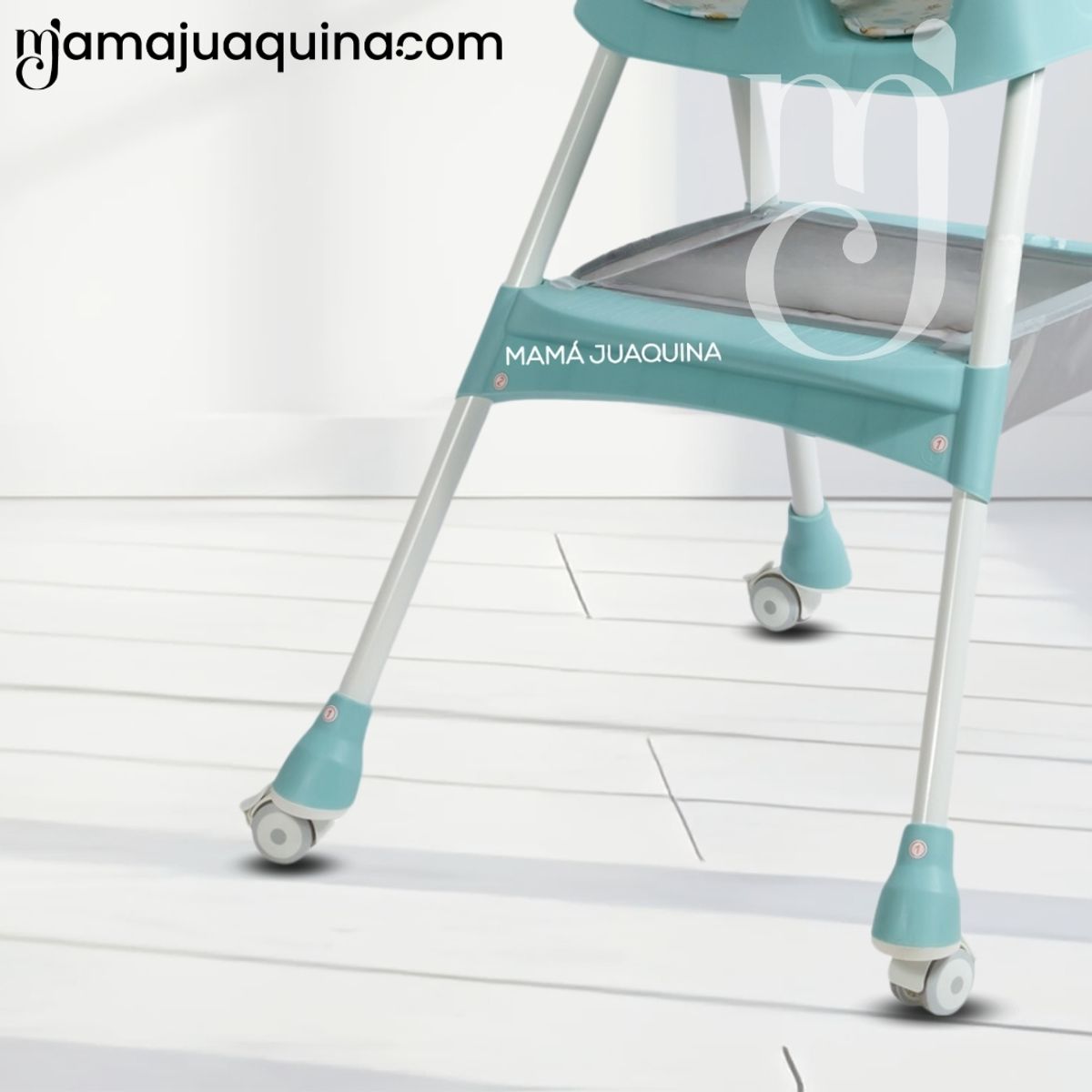 BABY - Silla de Comer con Mecedora «DALÍ» con juguete Light Blue