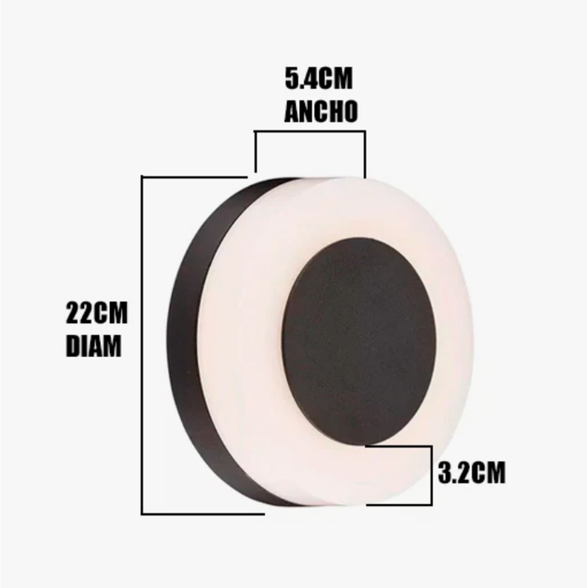 GENERICO - Aplique Lampara de Exterior Led 18W Luz Calida