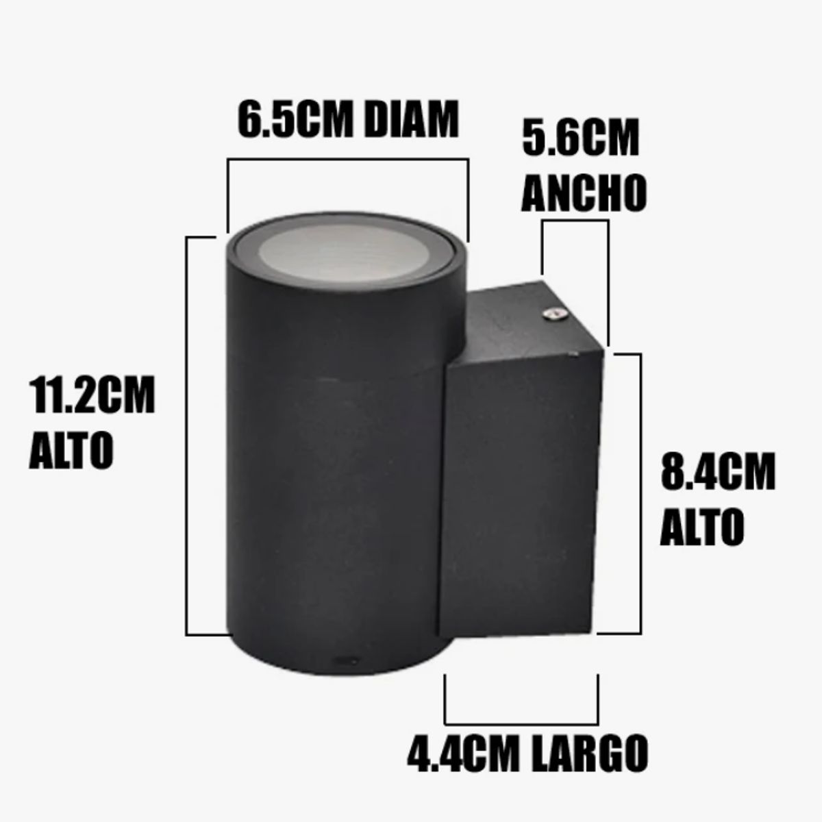 GENERICO - Aplique Lámpara de Exterior Black Led GU10