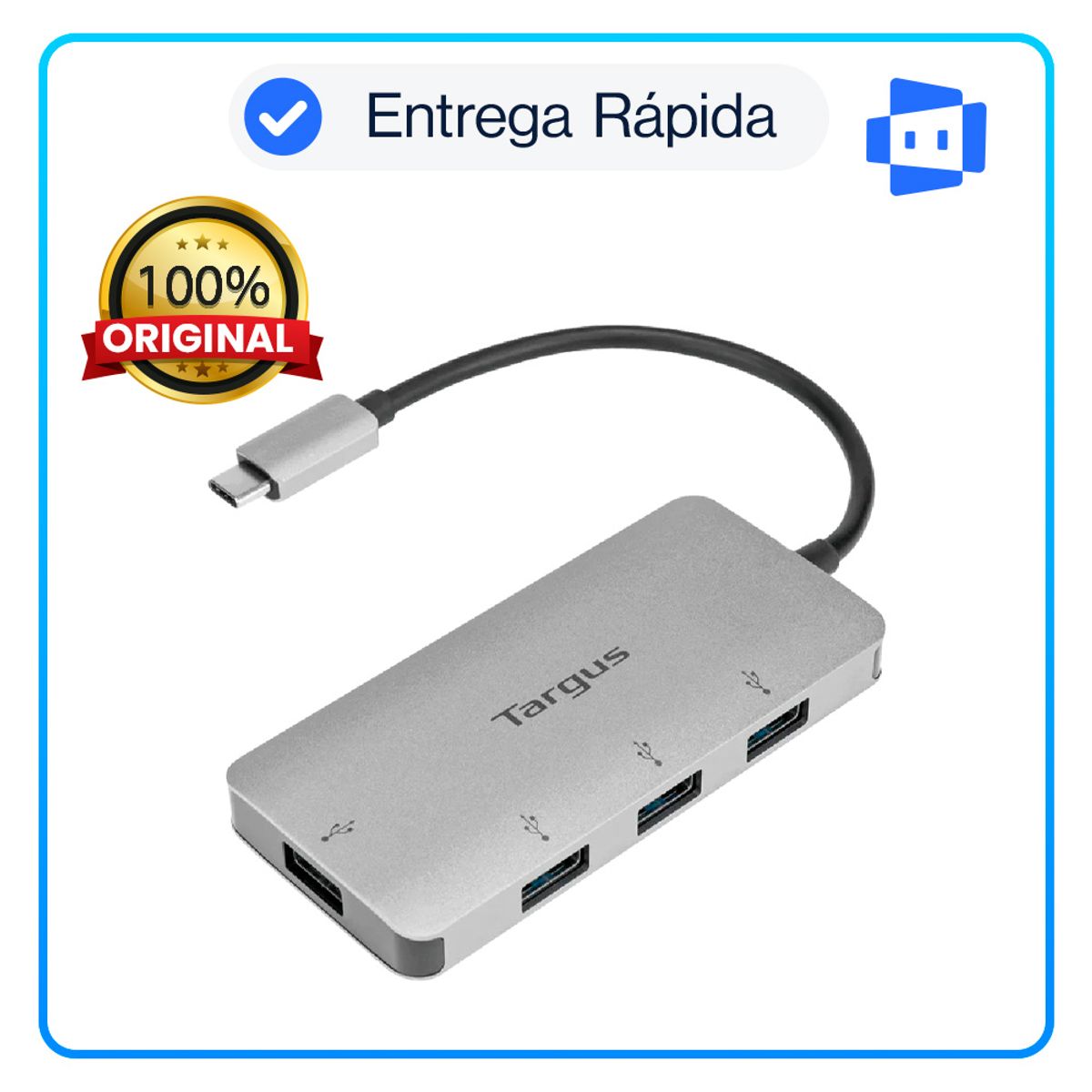 TARGUS - Hub USB-C Targus 4 Puertos USB-A 3.0 Gris